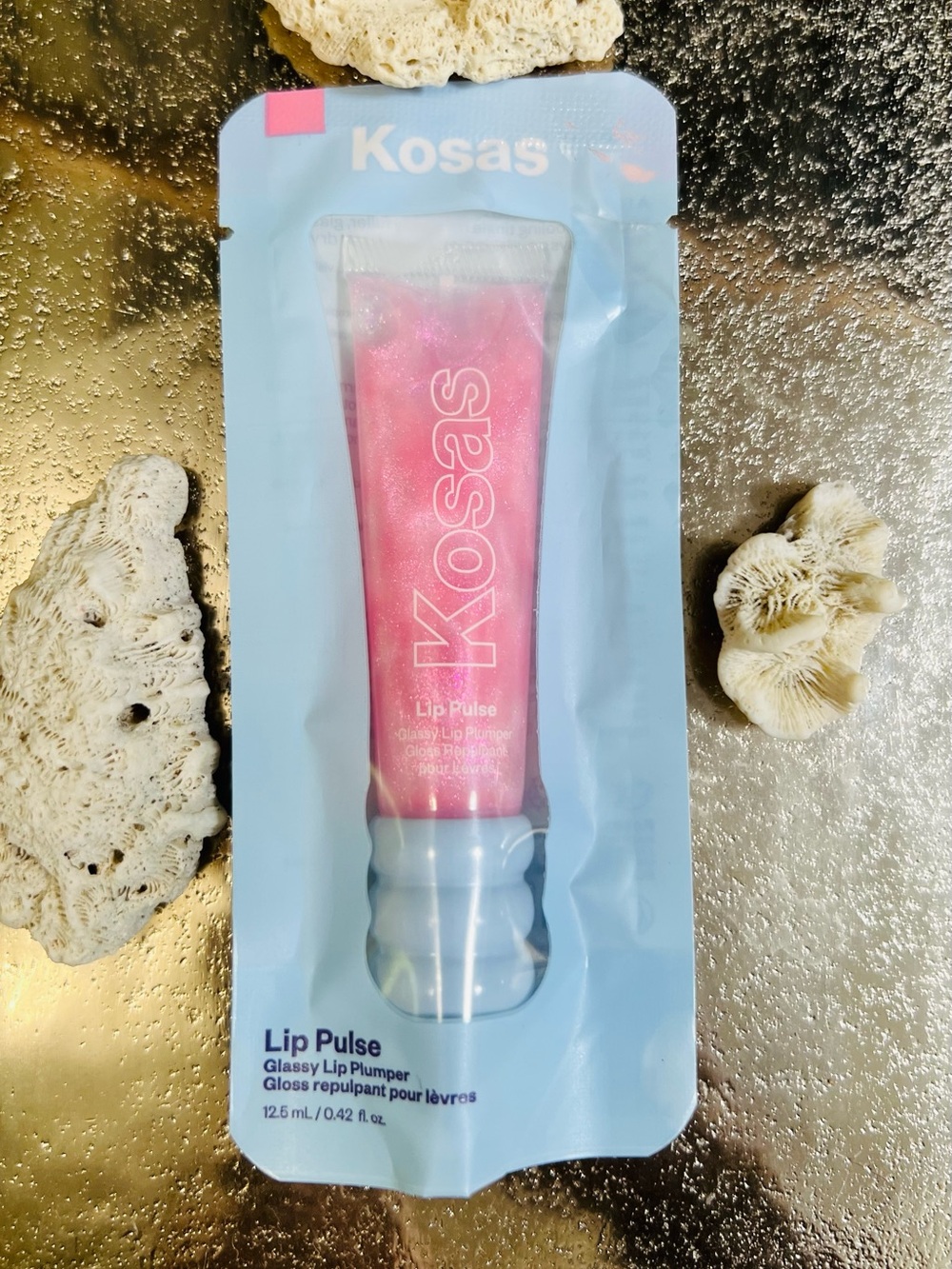 KOSAS Sealed New Lip Pulse Glassy Lip Plumper Aura Flare Color Full Size - Picture 3 of 5